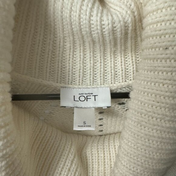 Ann Taylor Loft Cowl Neck Bulky Knit Sweater - Picture 2 of 3